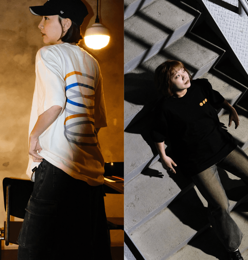 謝謝大家二年以來對alter 的支持，這次的T-shirt 我們以酒單「A Point To」為主要靈感，胸口是代表便利的「Bottle & Tablet」，背面圖案則是象徵與任何事物的轉瞬交會與不斷重組交替；希望能更融入各位的日常生活，成為穿搭的一部分。